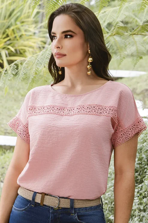 Blusa manga rodada