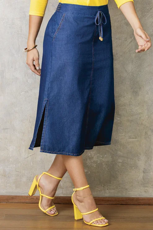 Falda chambray